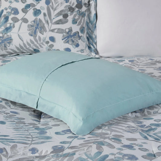 Madison Park Kairi 5 Piece Botanical Floral Seersucker Comforter Set