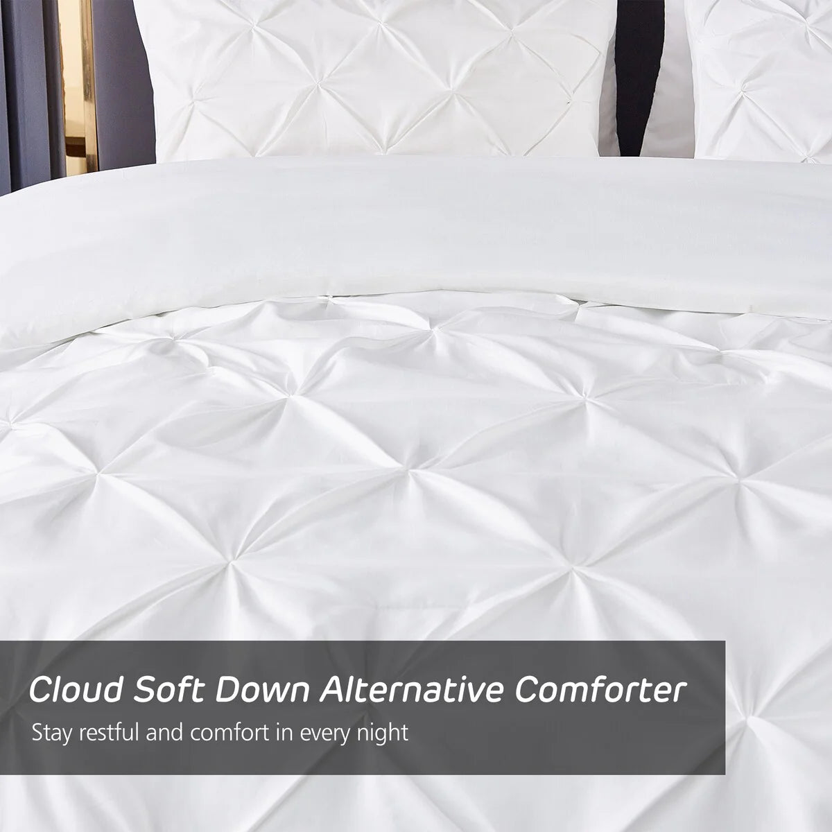 8 Pieces Pintuck Comforter Set