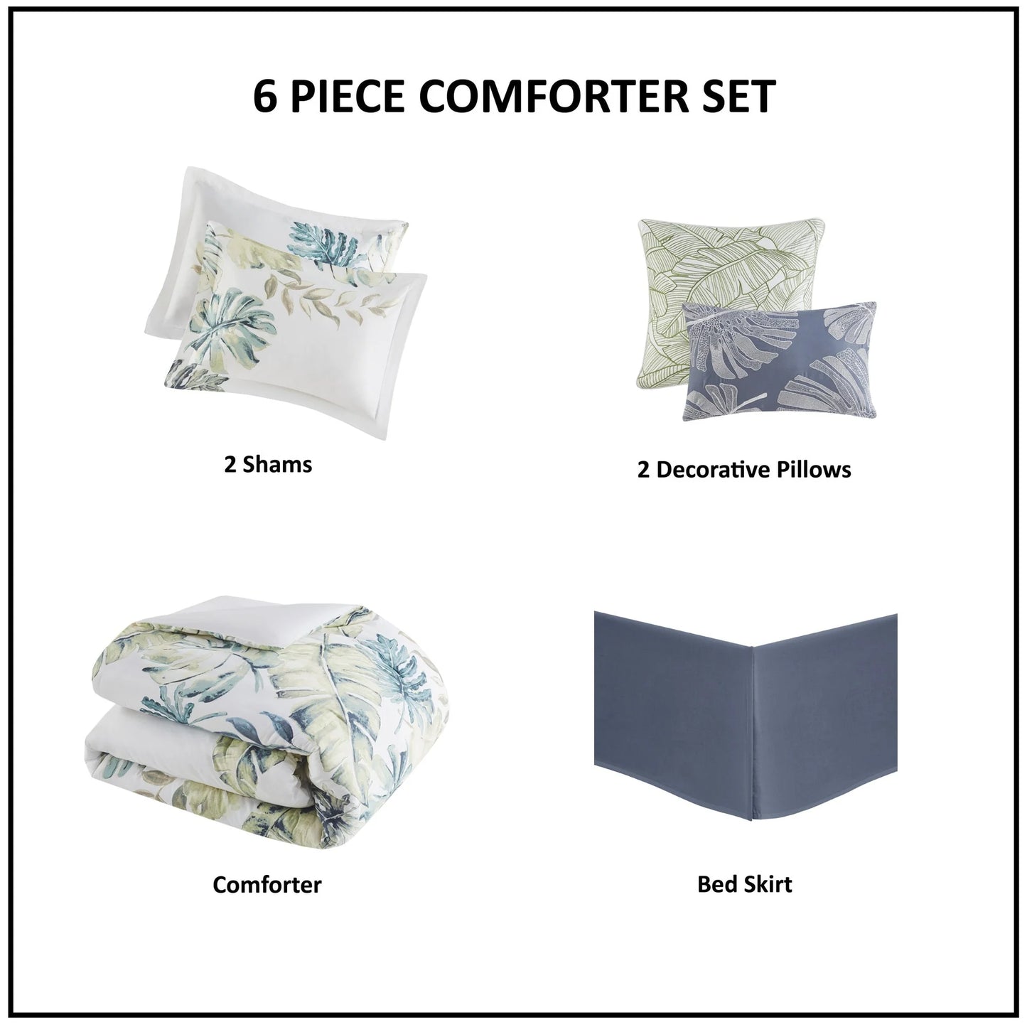 Harbor House Lorelai Multi Cotton Printed 6 Piece Comforter Set