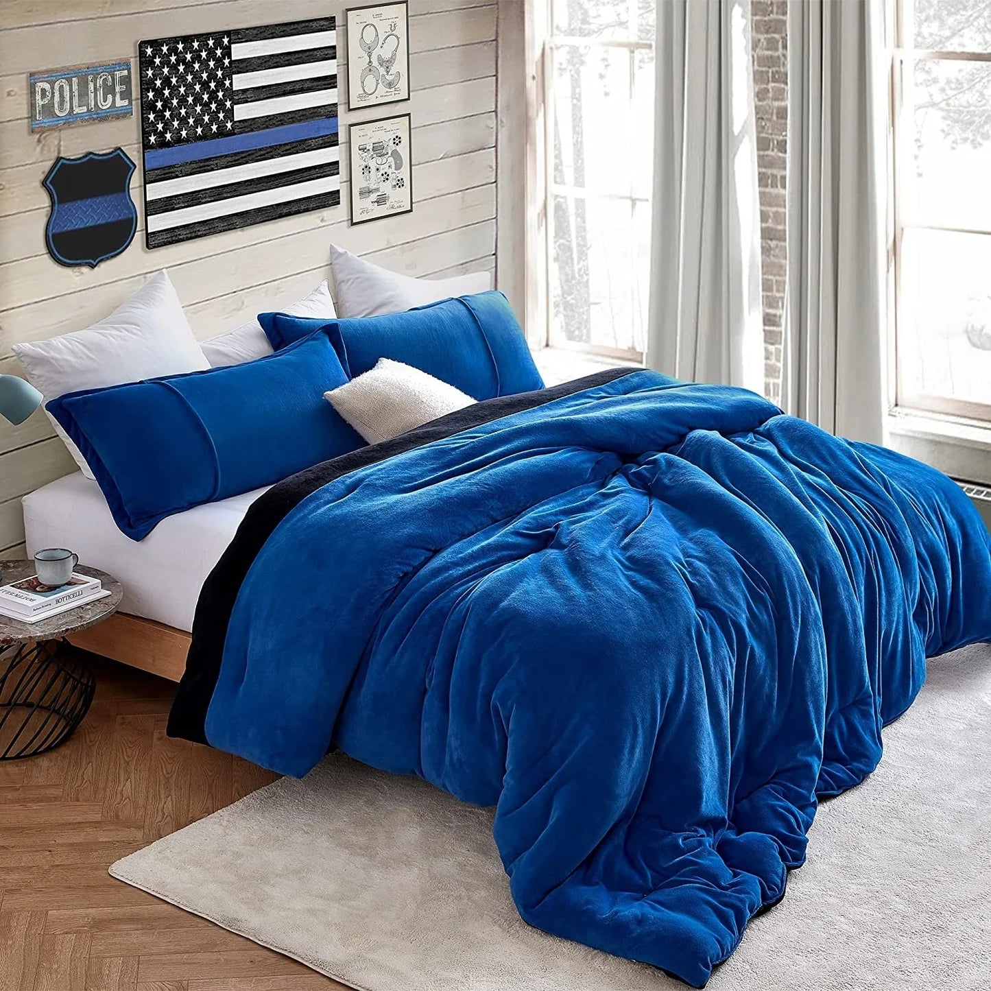 Even Heroes Need Sleep? - Coma Inducer? Oversized Comforter Set - Thickest Blue Line