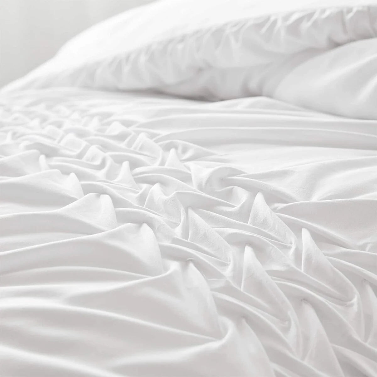 Pleated Knit and Loop Textured Oversized Comforter