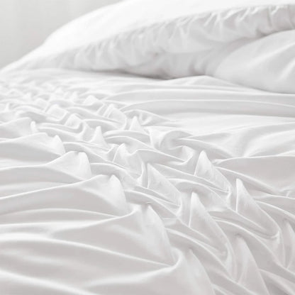 Pleated Knit and Loop Textured Oversized Comforter