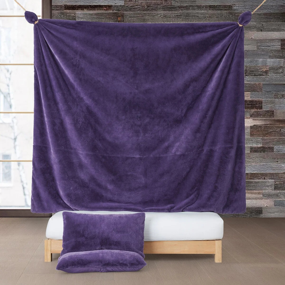 Chunky Bunny Some Like It Cold - Coma Inducer? Oversized Comforter Set - Dark Purple