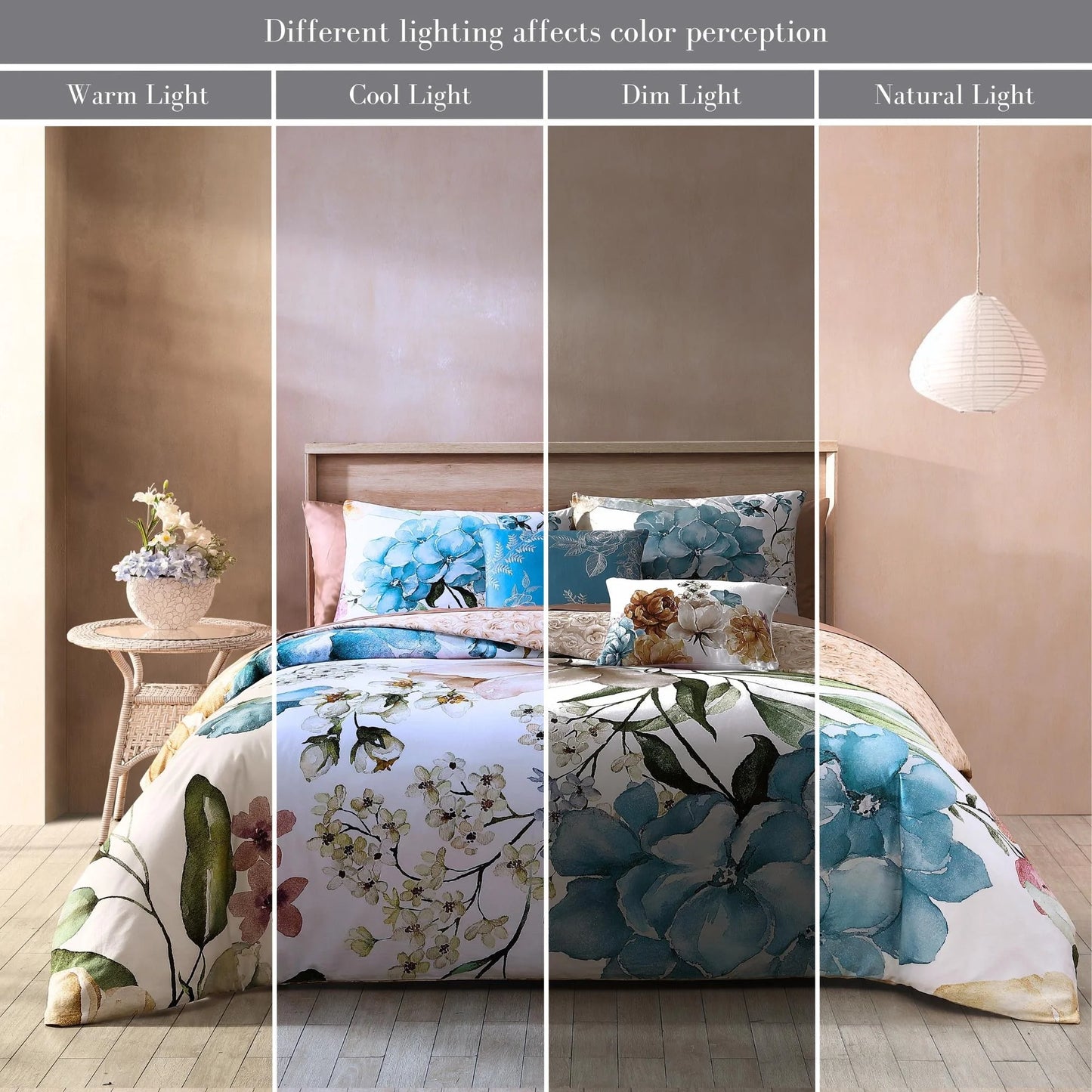 Bebejan Maia Blue 100% Cotton 5-Piece Reversible Comforter Set