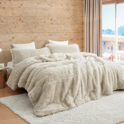 Lion Mane - Coma Inducer? Oversized Comforter Set - Creamy White