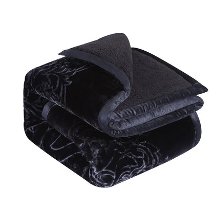 Ultra Plush Printed 3-piece Sherpa Borrego Comforter Set
