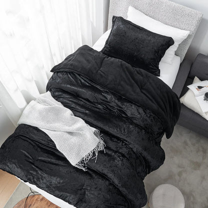 Velvet Crush - Coma Inducer? Oversized Comforter Set - Champagne Black
