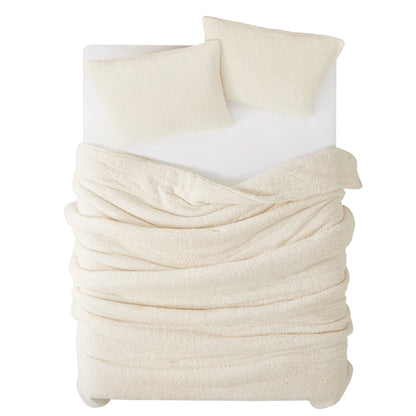 Brooklyn Loom Marshmallow Sherpa Comforter Set