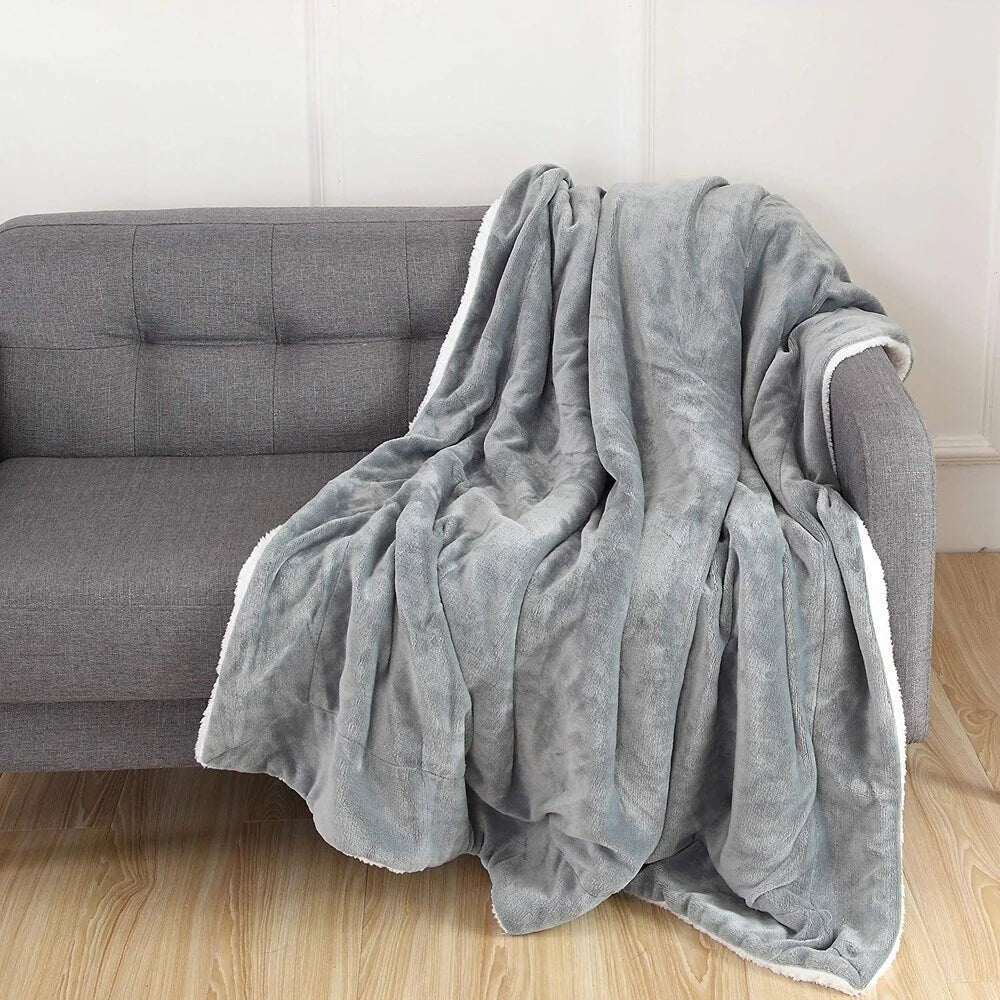 Elegant Comfort Reversible Sherpa Micro-Suede 3-Piece Comforter Set