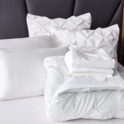 8 Pieces Pintuck Comforter Set