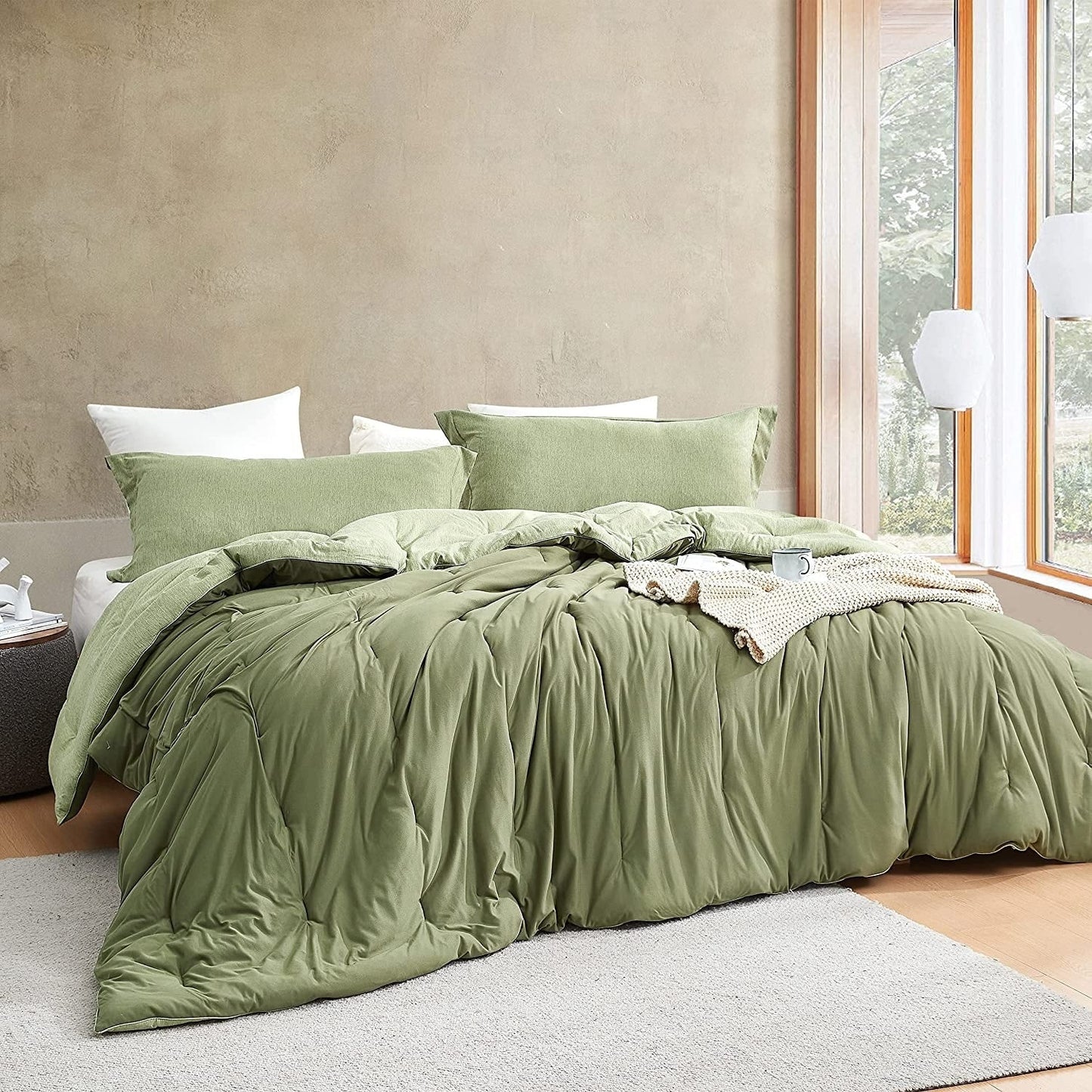 Yoga Pants? - Coma Inducer? Oversized Cooling Comforter Set - Military Green