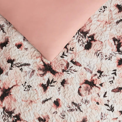 Nine West Nora Floral Printed Texture Bedding Set