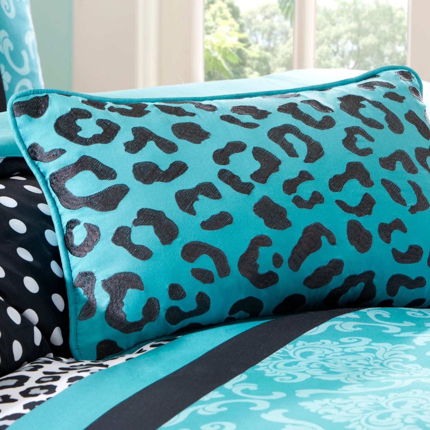 Camille Teal Comforter Set by Intelligent Design