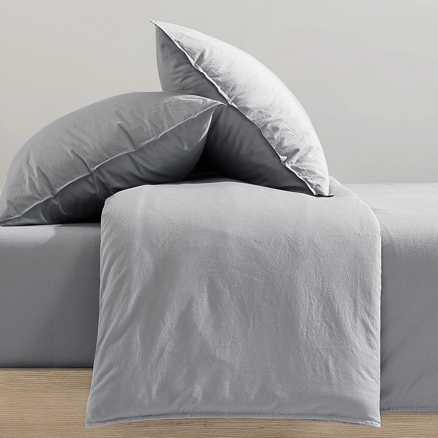 Calvin Klein Washed Percale Cotton Solid Comforter Set