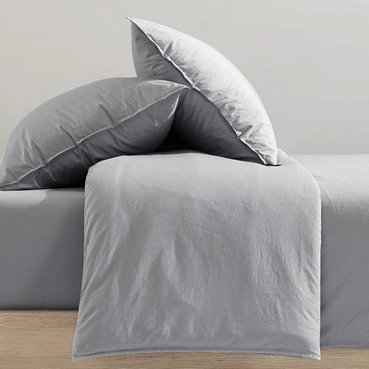 Calvin Klein Washed Percale Cotton Solid Comforter Set