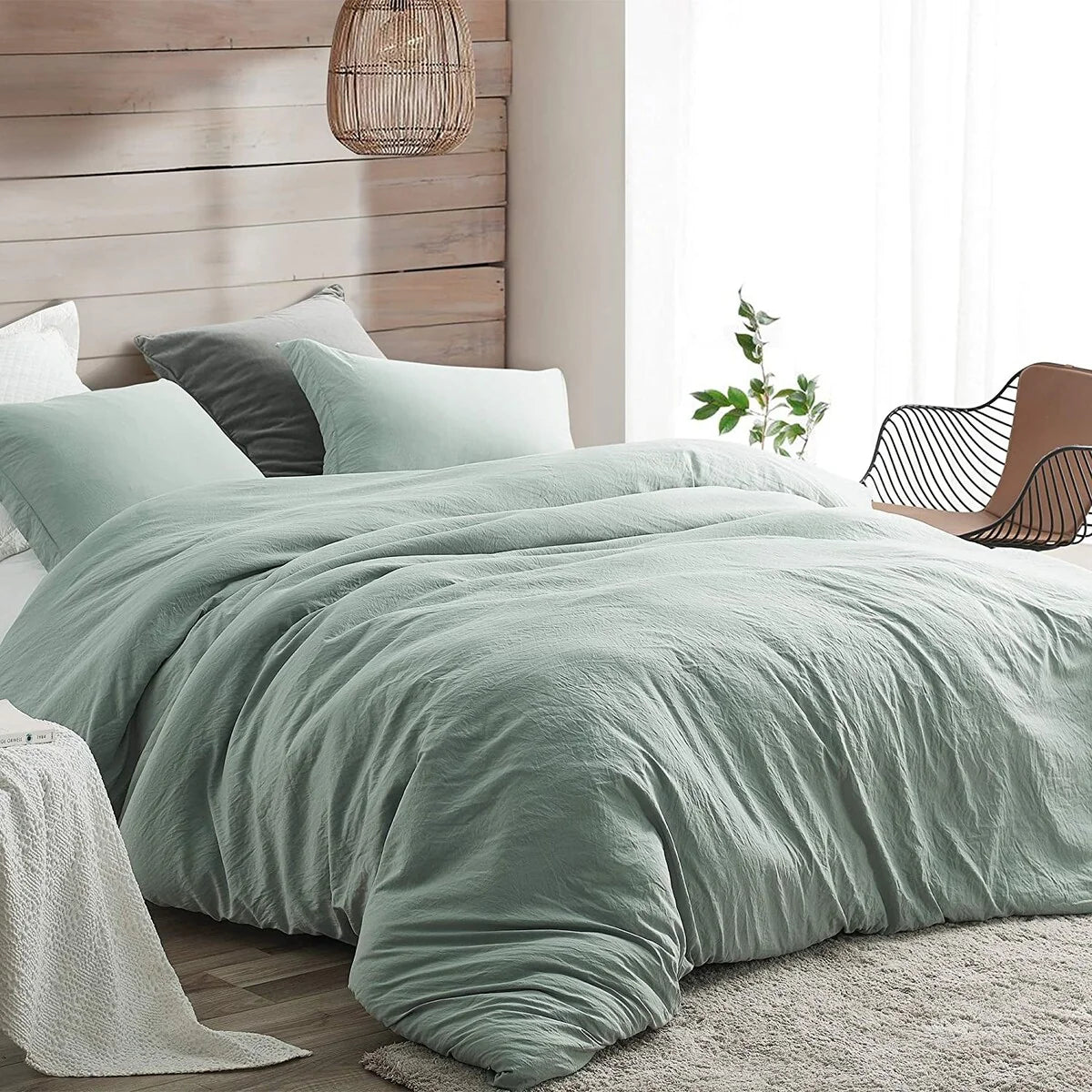 Natural Loft Oversized Comforter Set - Iceberg Green