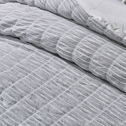 Patina Vie Maison Down Alternative Reversible Puckered Stripe 3 Pc. Comforter Set