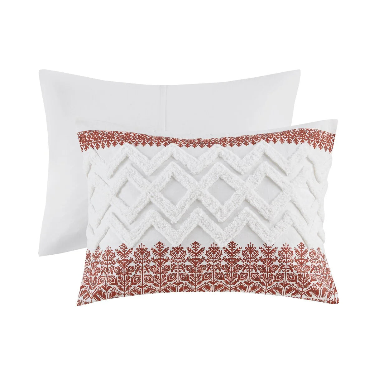 INK+IVY Mila Auburn 3 Piece Cotton Comforter Set with Chenille Tufting