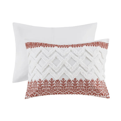 INK+IVY Mila Auburn 3 Piece Cotton Comforter Set with Chenille Tufting