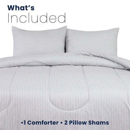 Martex Mf Reversible Comforter Pinstripe Comforter Set