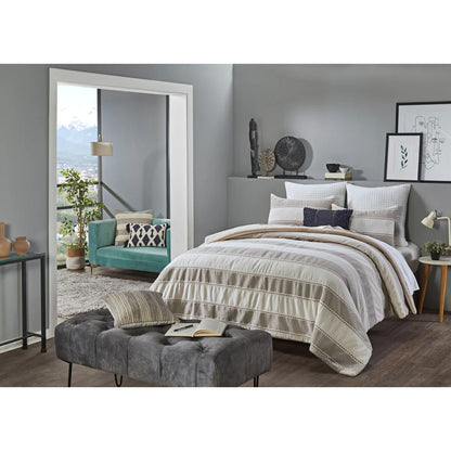 Better Trends Janson Collection Poly/Cotton Comforter Set with Sham - Absorbent, Moisture-Wicking, Machine Washable, Tumble Dry