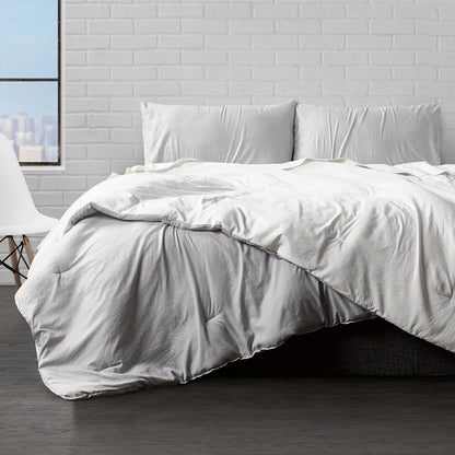 Ella Jayne Reversible Brushed Microfiber Plush Down-Alternative Comforter Set