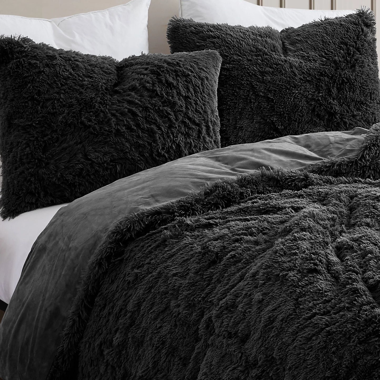 Long Plush Shaggy Comforter Set