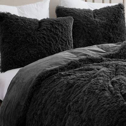 Long Plush Shaggy Comforter Set