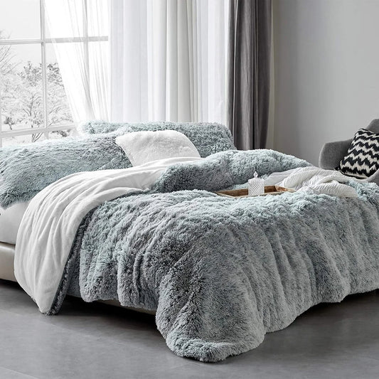 Are You Kidding - Coma Inducer? Oversized Comforter Set - Frosted Navy Gray