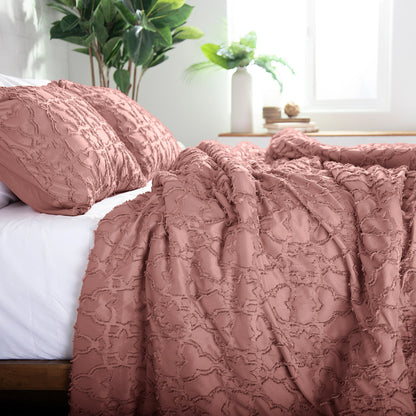 Stella Clipped Jacquard Comforter Set