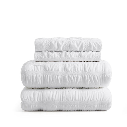 All Season Bubble Ruched Down Alternative Comforter Set