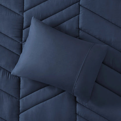 Intelligent Design Alden Quilted Chevron Comforter Set
