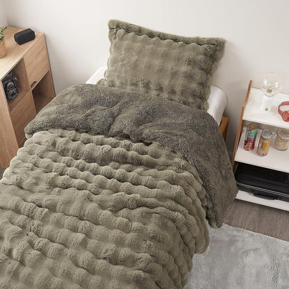 Snowball Chunky Bunny - Coma Inducer? Oversized Comforter Set - Olive Earth