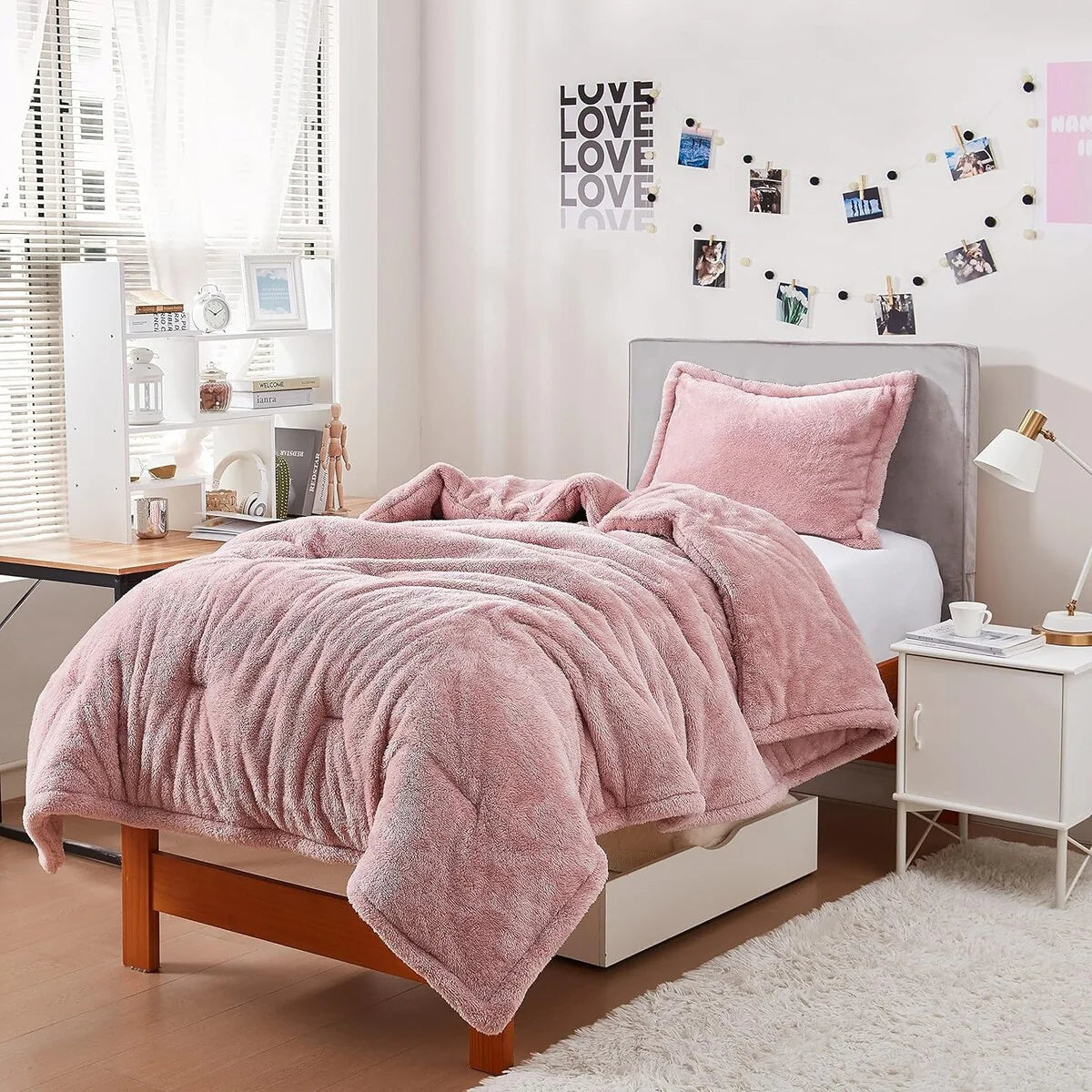 Coma Inducer? Oversized Plush Comforter - Sepia Rose