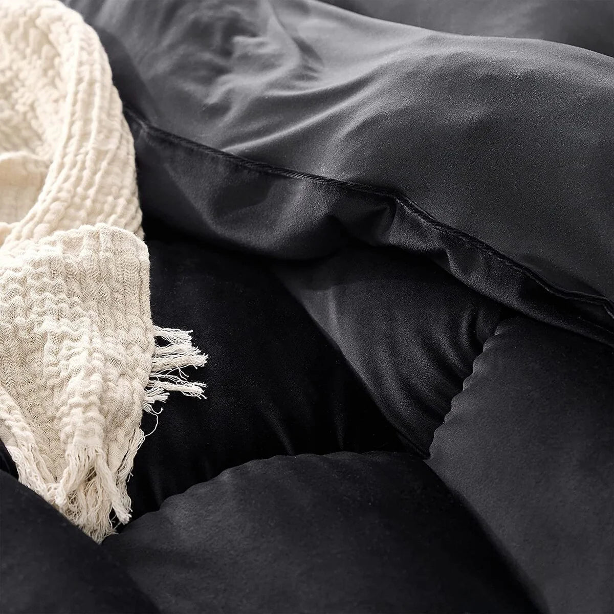 Fabric Fetish? - Coma Inducer? Oversized Comforter - Black