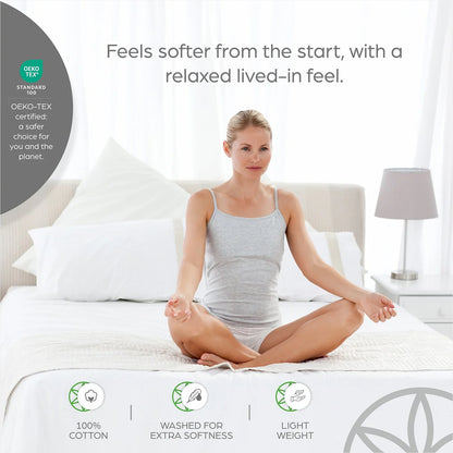 Gaiam? Relax 100% Cotton Garment Washed Ribbed 3pc Comforter Set