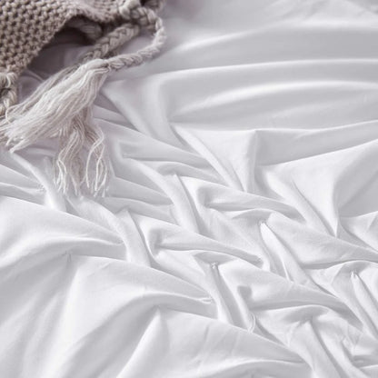 Pleated Knit and Loop Textured Oversized Comforter