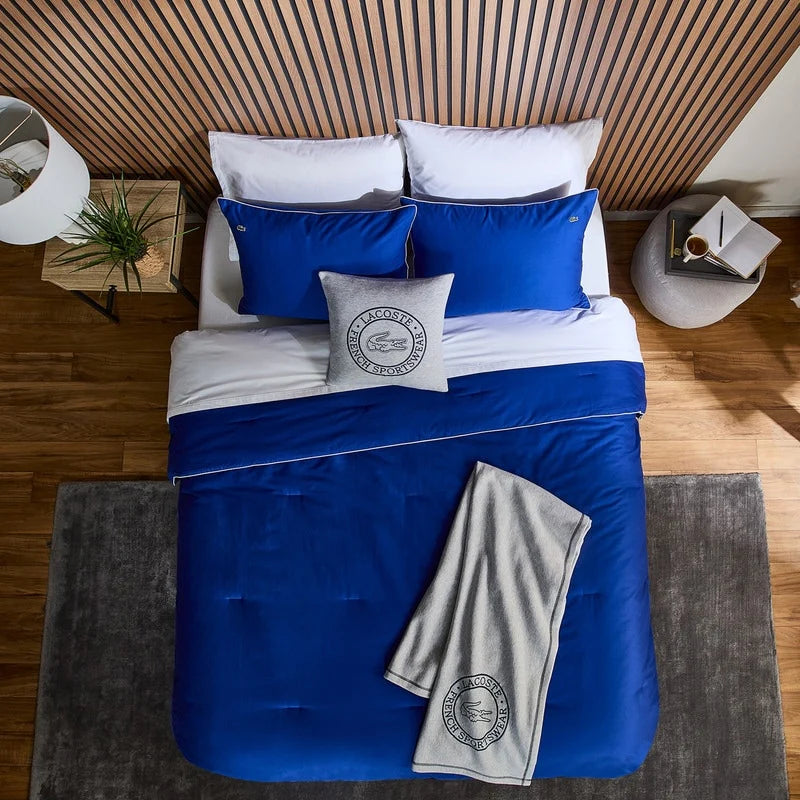 Lacoste Tiebreak 3-Piece Percale Cotton Comforter Set