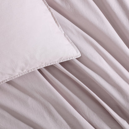 Calvin Klein Washed Percale Cotton Solid Comforter Set