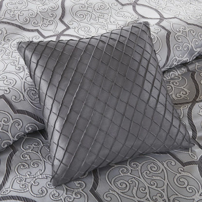 Madison Park Anouk Silver 12 Piece Comforter Set with Cotton Bed Sheets