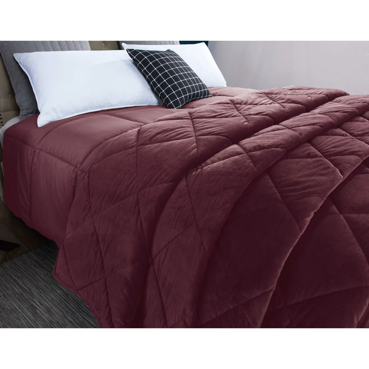 St. James Home Microfiber Comforter and Velvet Blanket Set