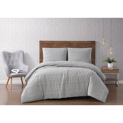 Silver Orchid Christopherson Stripe 3-piece Comforter Set