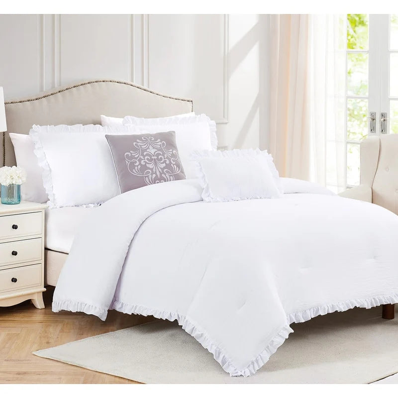 Portland Ruffled Washed Comforter Set
