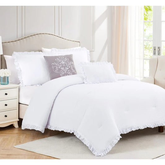 Portland Ruffled Washed Comforter Set