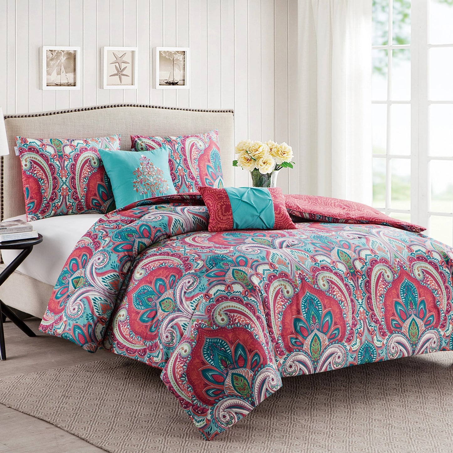 VCNY Home Casa Re'al Damask Reversible Comforter Set