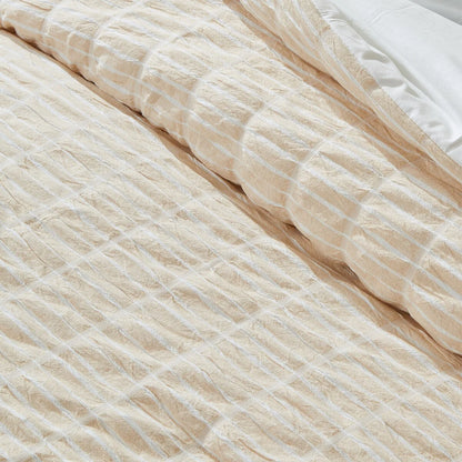 Patina Vie Maison Down Alternative Reversible Puckered Stripe 3 Pc. Comforter Set