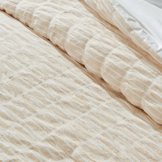 Patina Vie Maison Down Alternative Reversible Puckered Stripe 3 Pc. Comforter Set