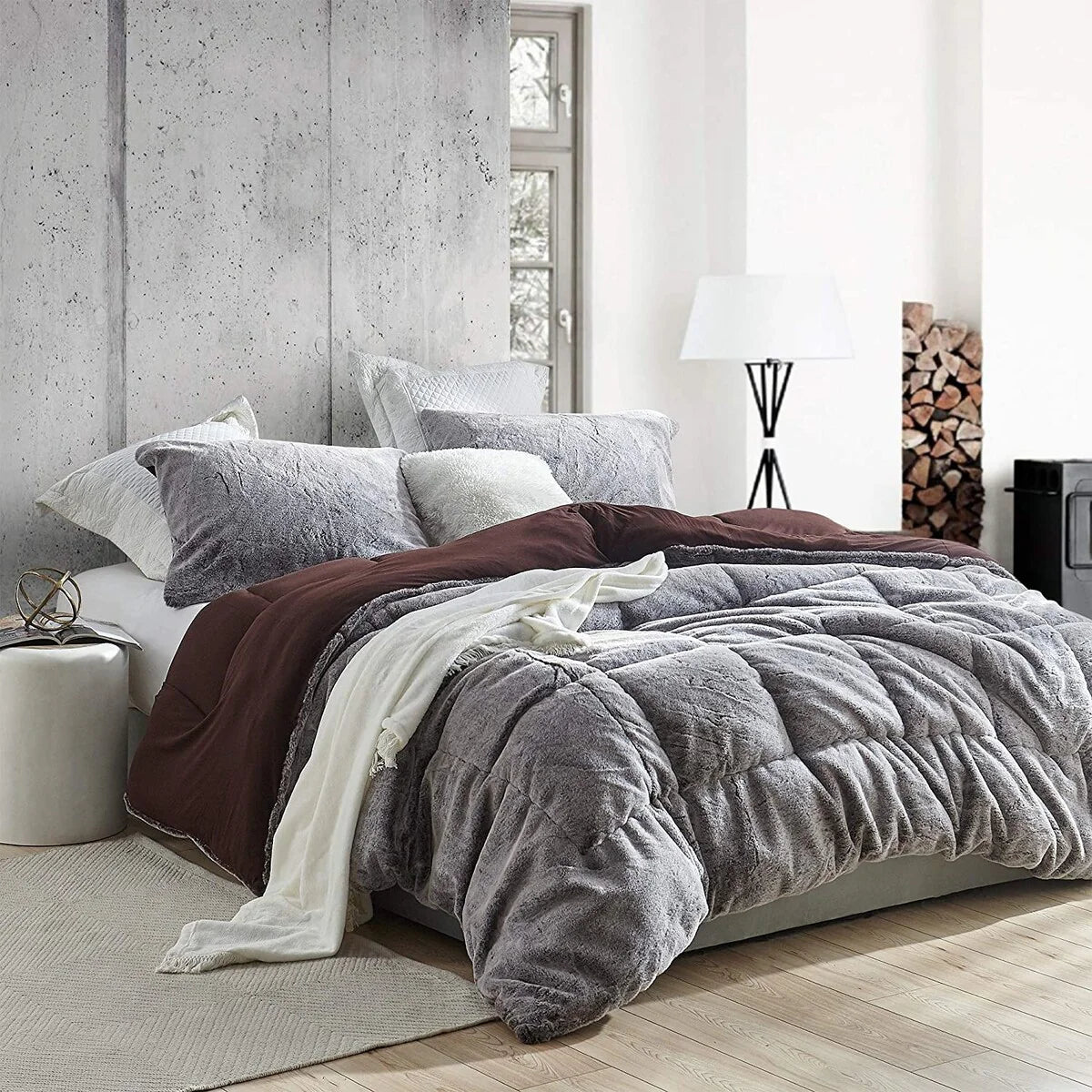 Aww Buddy - Coma Inducer? Oversized Comforter Set - Seal Brown