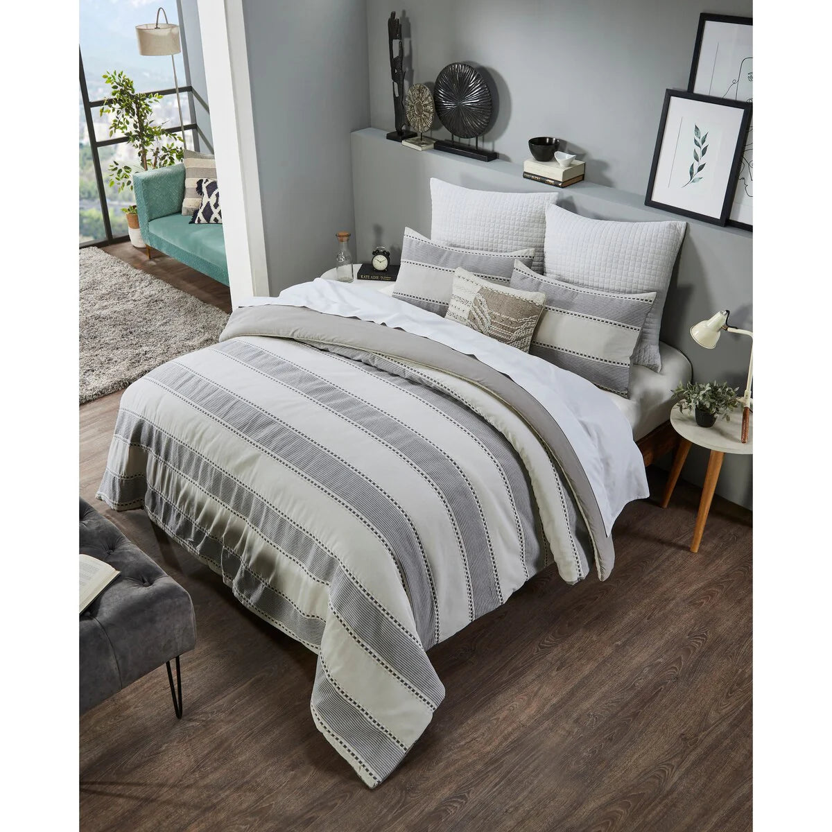 Better Trends Janson Collection Poly/Cotton Comforter Set with Sham - Absorbent, Moisture-Wicking, Machine Washable, Tumble Dry