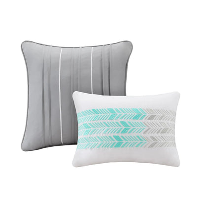 Kennedy Aqua/ Grey Comforter Set by Intelligent Design